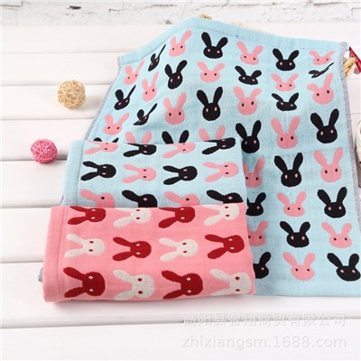 Towel, gauze cute rabbit, soft scarf, wholesale