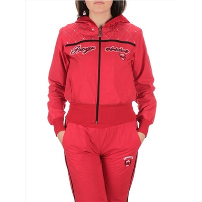 9601 RED/BLACK Костюм спортивный тройка женский (100% полиэстер )
