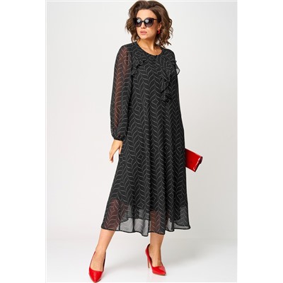 Платье EVA GRANT 7177А-2 черный горох