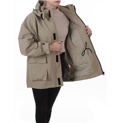 3097 GREY/GREEN Куртка демисезонная женская (100 гр. холлофайбер)