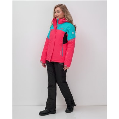 Горнолыжный костюм женский зимний УЦЕНКА малинового цвета 02810M