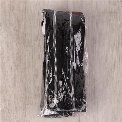 Молния «Трактор», №5, разъёмная, декоративное звено «Акулий зуб», замок автомат, 90 см, чёрная