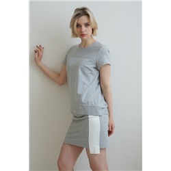 Юбка женская 20-063L3 меланж/полоска