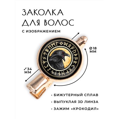 HZF-0485 Заколка Ворон