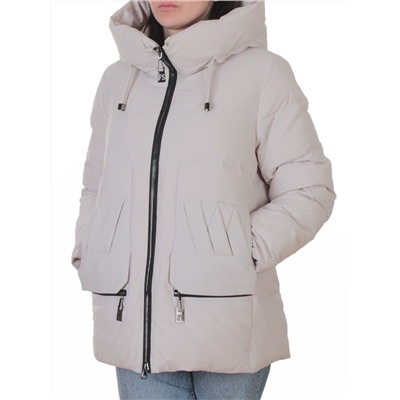 M-M05 GRAY/BEIGE Куртка зимняя женская (150 гр. холлофайбер)