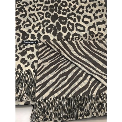 Палантин теплый кашемировый с двусторонним принтом Арт 2322/6