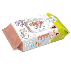 Влажные детские салфетки FreshLand МЫШОНОК с алоэ вера и витамином Е 120шт