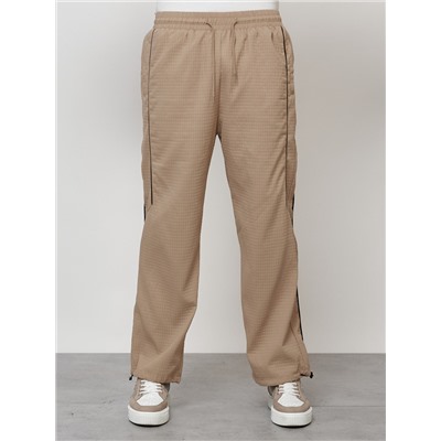 Спортивный костюм мужской модный бежевого цвета 15020B