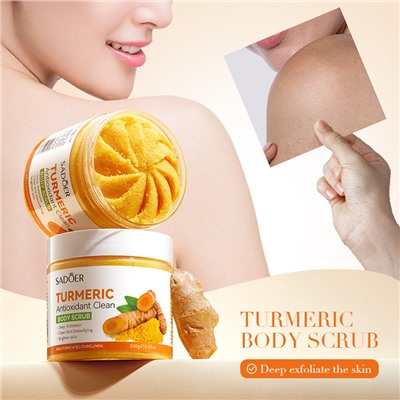 Антиоксидантный скраб для тела с куркумой SADOER Turmeric Antioxidant Clean Body Scrub, 240 гр
