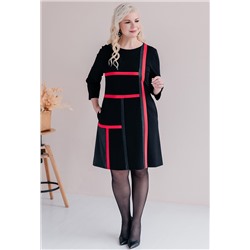 Платье ASV 2425 чёрно-красный
