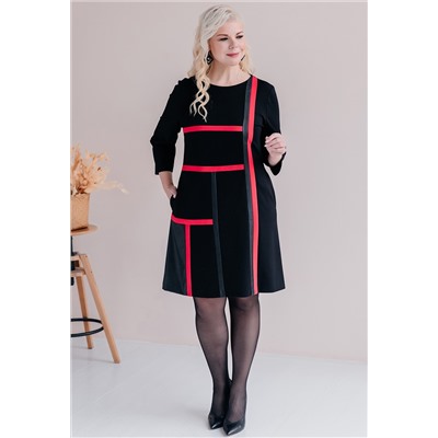 Платье ASV 2425 чёрно-красный