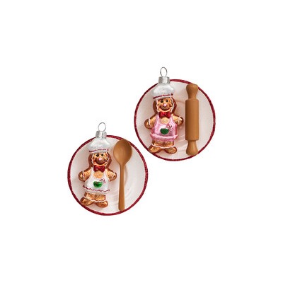 Тарелочка с печеньем асс. из 2-х (стекло) 8,5х2х8,5 см