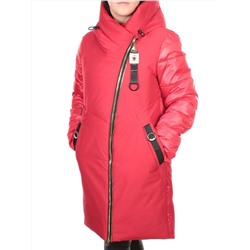 ZW-2128-C RED Пальто зимнее женское (холлофайбер) BLACK LEOPARD