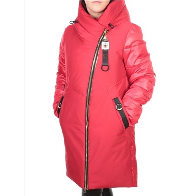 ZW-2128-C RED Пальто зимнее женское (холлофайбер) BLACK LEOPARD
