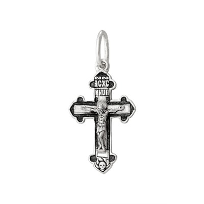Крест из серебра литье частичное чернение