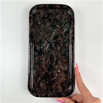 Радуга Самоцветов Блюдо из Арфведсонита (Нуумит)