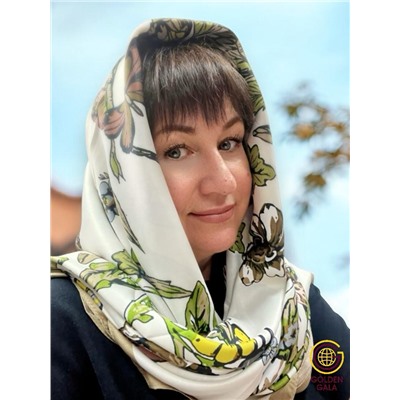 Платок шелковый большой "Парижанка" Арт 2428/35