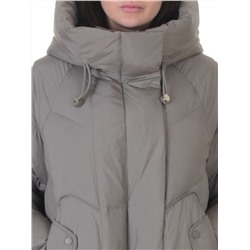 A621 GRAY/GREEN Пальто зимнее женское (200 гр. холлофайбер)