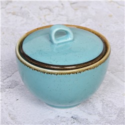Сахарница керамическая "Tiffany Blue" 10*10*9см
