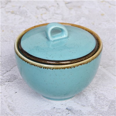 Сахарница керамическая "Tiffany Blue" 10*10*9см
