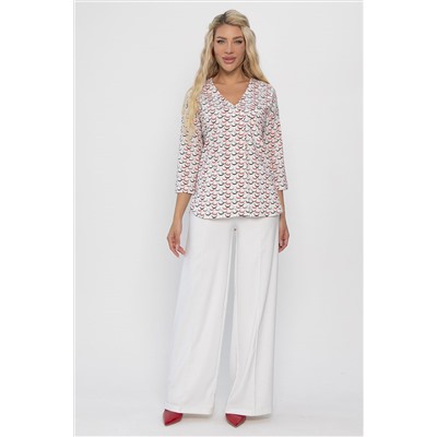 Блуза Статица (бело-красная) Б13775-16М