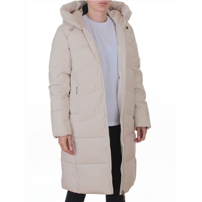 2365 BEIGE Пальто зимнее женское (200 гр. холлофайбер)