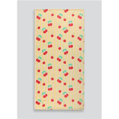 Stripe Cherry Print Beach Towel (150cm x 75cm)