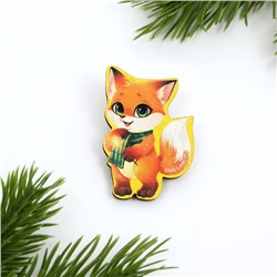 Подарочный набор новогодний, блокнот, карандаши простые 2 шт., наклейки, значок «Сказочного нового года»