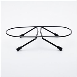 Набор из 2 мисок на подставке, 2×100 мл, чёрная подставка