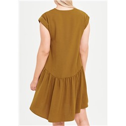 Mustard Tiered Waist Dress