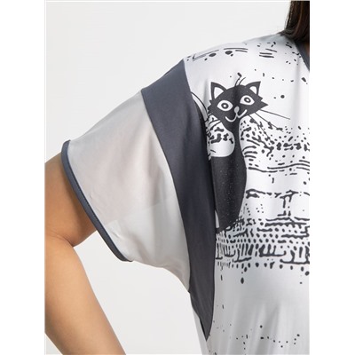 Блуза Алтея (белый/графит) Б15368-20М