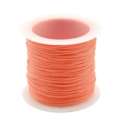 Шнур для плетения шелковый 0,8мм цв.оранжевый, 15м.