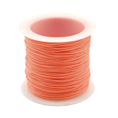 Шнур для плетения шелковый 0,8мм цв.оранжевый, 15м.