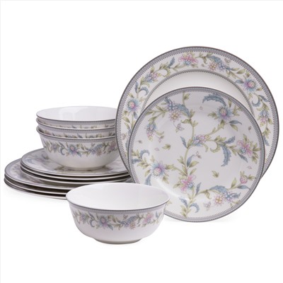 НАБОР ПОСУДЫ ОБЕДЕННОЙ LEFARD "GARDEN" НА 4 ПЕР. 12 ПР.