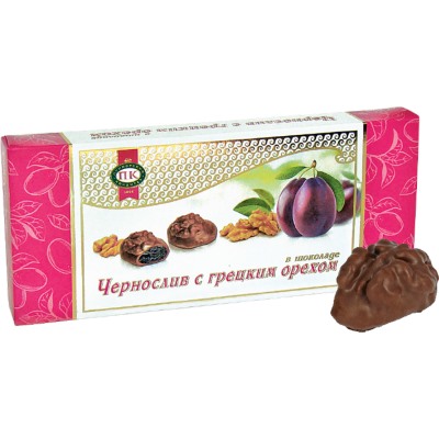 Конфеты в коробке "Чернослив с грецким орехом", 150г , шт
