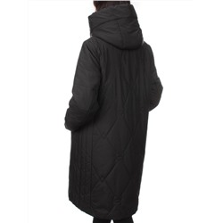 1119 BLACK Пальто зимнее облегченное женское (холлофайбер 150 гр.)