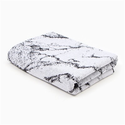 Полотенце махровое Этель Granite, 50×90 см, 100% хлопок, 420 г/м², чёрно-белое