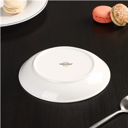 Пирожковая тарелка Magistro La Perle, d=15 см, фарфор, белая