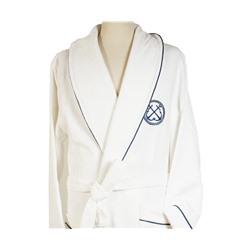 Халат Велюровый Мужской (M) Route Beyaz Bay Medium Bornoz- EcoCotton