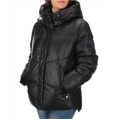 21069 BLACK Куртка зимняя женская Flance Rose (200 гр. холлофайбер)