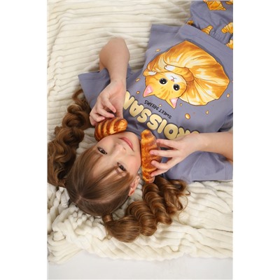 Пижама для девочки "Круассаны" арт. ПД-019-088