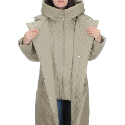 EAC327 OLIVE Пальто зимнее женское (200 гр. холлофайбера)