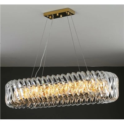 299-237 Люстра 120х40 см, выс. 22 см(х1)Кристаллы, нержавеющая сталь