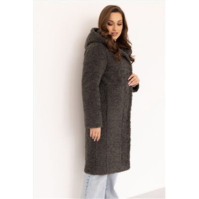 Шубка утеплённая 24410 (серо-зелёный)