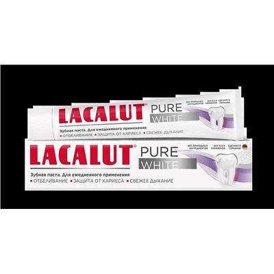 Lacalut зубная паста    PURE WHITE  75 мл.