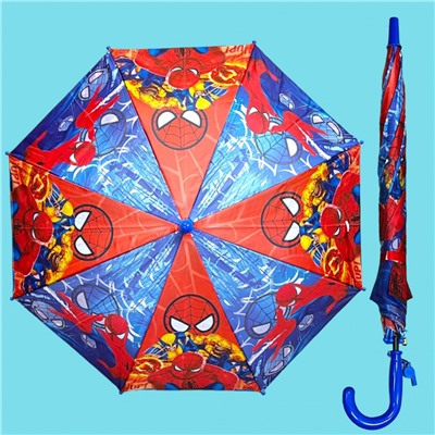 Зонт-трость для мальчика с мультгероями полуавтомат Арт 1004/2