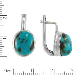 Серьги 'Светоч' с бирюзой ИАСК31108Х10БЗ0N6