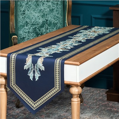 ДОРОЖКА "ЛИСТЬЯ МОРИСА" GOLD STRIPE  45Х300СМ, 100% ХЛОПОК,ТВИЛ C ПРОПИТКОЙ