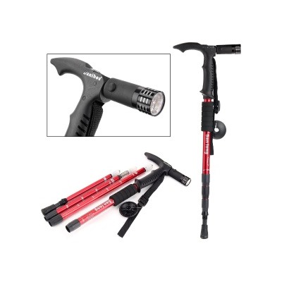 202 Трость телескопическая с фонариком регулируемая по высоте 58-110 см