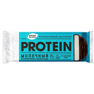 Батончик Smart Formula протеиновый молочный в молочном шоколаде 40 г (упаковка 15 шт)/КДВ